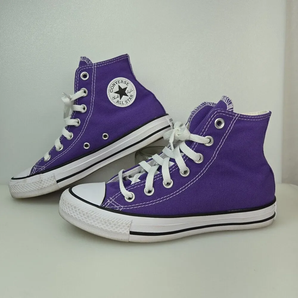 Converse Chuck Taylor All Star Purple High Top Sneakers Womens 6 Mens 4 Shoes